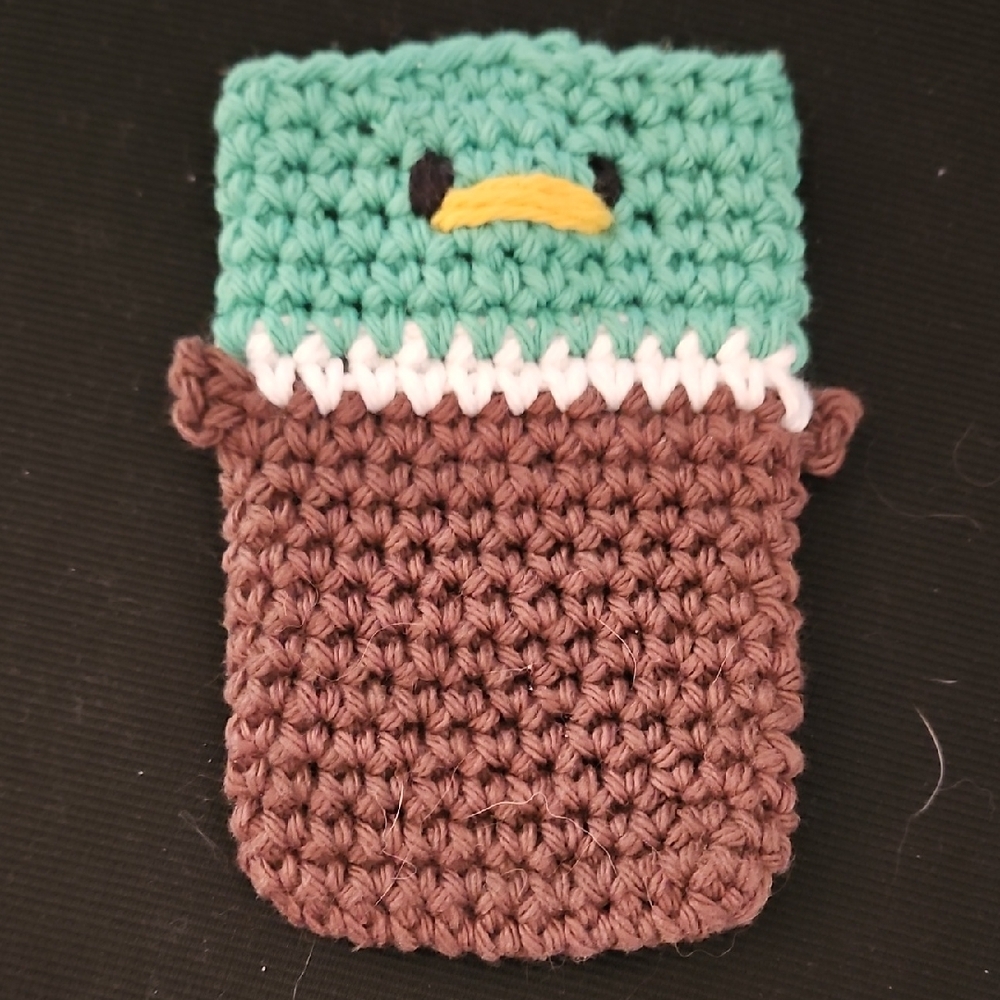 Small Crochet Duck Pouch